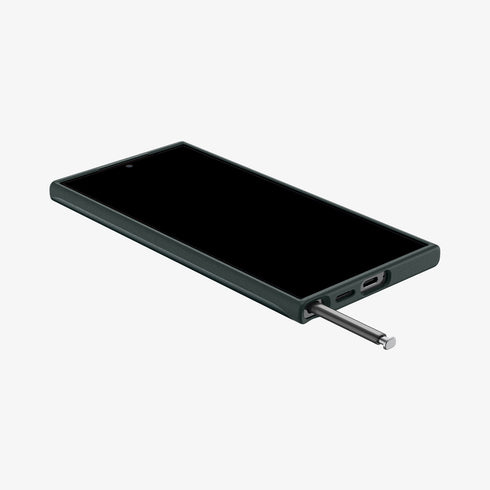 ACS07281 - Galaxy S24 Ultra Case Thin Fit in Black showing the back